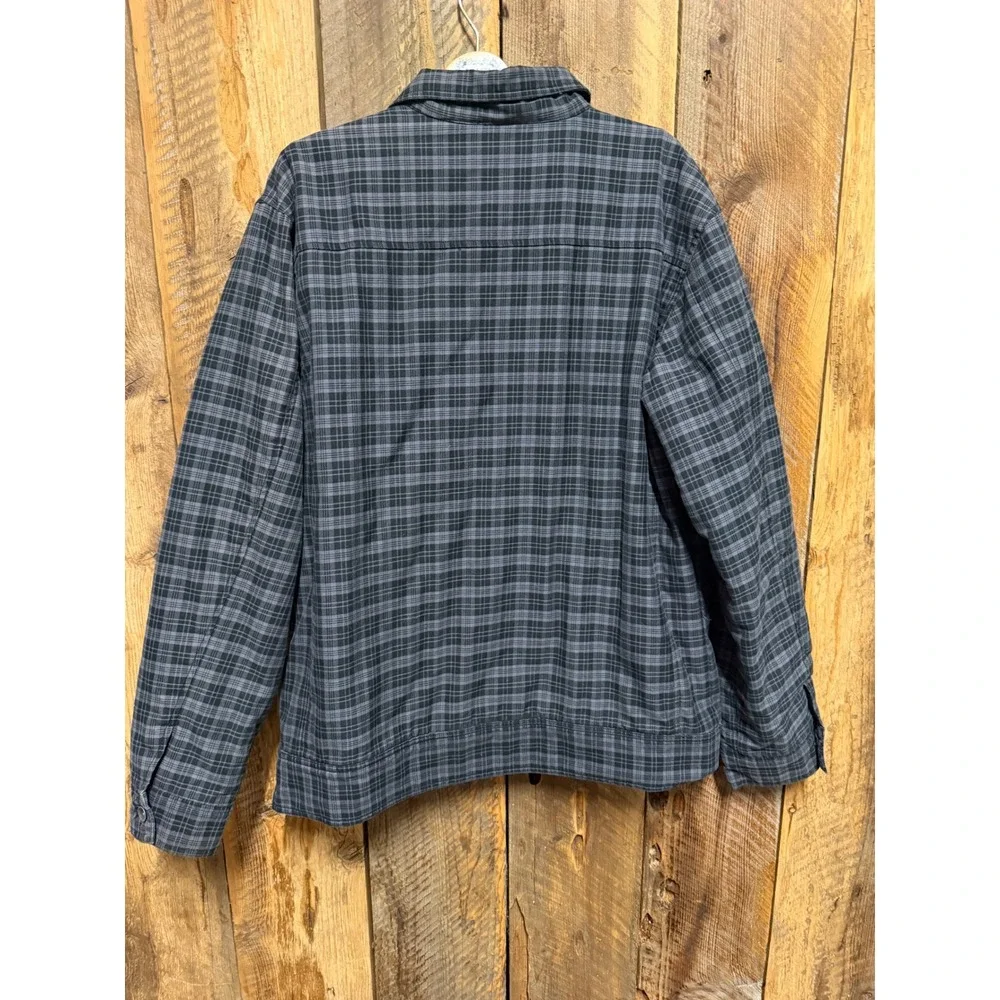 Hurley Plaid Quilted Jacket Mens XXL Skate Grunge Y2K Workwear Lined Zip Coat
